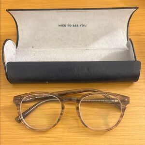 Warby Parker Brown Classic Round Glasses
